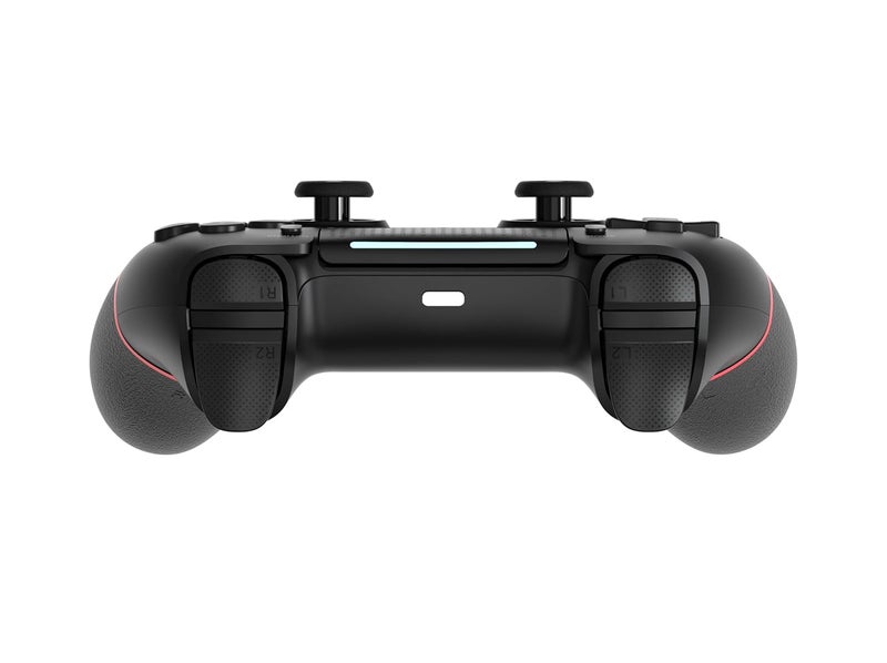 GAMFAMI Wireless Controller with Hall Joystick for PS4,Pro,Slim - Wireless Controller with Built-in Speakers/Precise Joysticks/Turbo/Advanced Buttons Programming, and 1000mAh Rechargeable Battery (Black Red) - Image 3